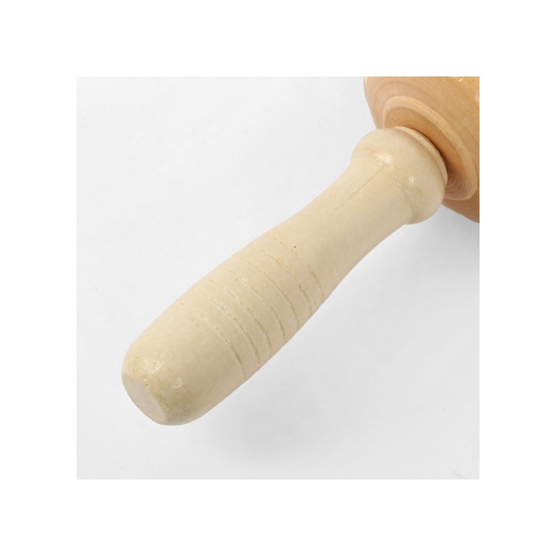 Wooden acupressure roller massage stick