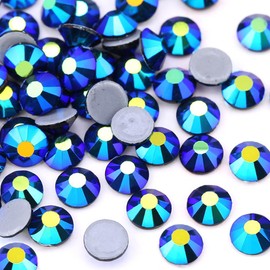 Jollin Hot Fix Crystal Flatback Rhinestones Glass Diamantes Gems 2.8mm(10ss 2880pcs, Jet AB)