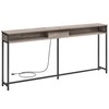 VASAGLE 70.9-Inch Console Table with Outlet and Shelves, Sofa Table