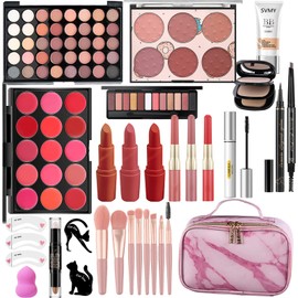 MISS ROSE M All In One Makeup Kit, Makeup Kit for Women Full Kit,Multipurpose Women's Cosmetics Set,Beginners and Professionals Alike,Easy to Carry(DLS-Pink)