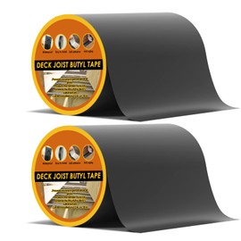 JOAPRIL Deck Joist Tape, 6" x 50' 2pack Butyl Tape for Deck Joists, Waterproof and Weather Resistant Self-Adhesive Joist Tape for Wood Beams and Joists, Anti-Corrosion Decking Tape