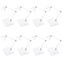 FINGERINSPIRE 8Pcs Action Figure Stand Assembly Action Figure Display Holder Base Doll Model Support Stand for 6 inch Action Figures or Effects Clear 1/144 HG/RG Gundam Figure Model Toy