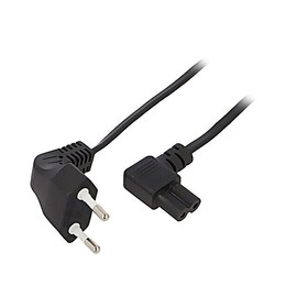 PC-184L Cable 1m Black PVC 2x05mm² 25A 250V BEMBIRD