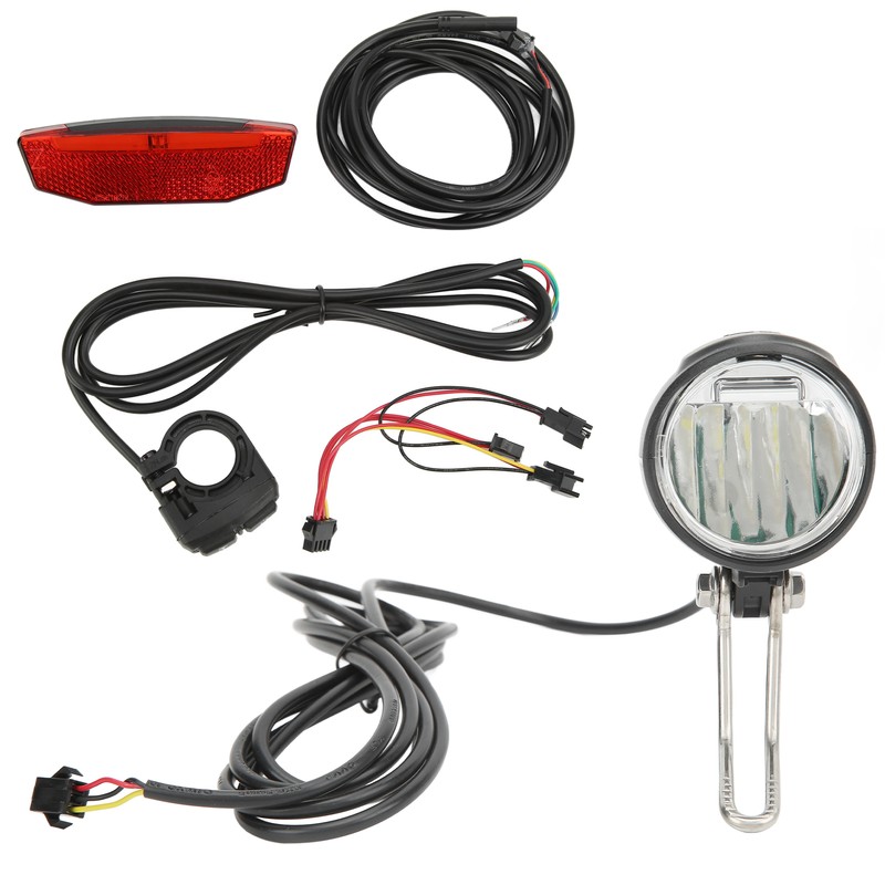 Electric Bike Headlight Tail Light Sets Double Switch ABS 4