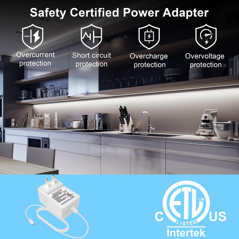 LAFULIT 10 PCS Under Cabinet Lights Kit, Motion Sensor LED