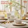 Sweese 18 Pieces Porcelain Dinnerware Set, Modern Dish Set for