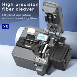 X5 grey Optical Fiber Cleaver High precision stripping tool Fiber optic cable cutter 16 cutting points 48000 times Hot melt Cold joining Fiber cutting knife with 1pcs spare blade