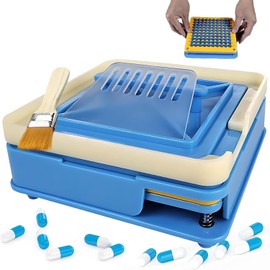 Encapsuladora Manual,Llenadora de Cápsulas Vacía,Herramienta De Llenado De Cápsulas Con Placa Separadora,Adecuado para Cápsulas Vacías #0 o Cápsulas Vegetales