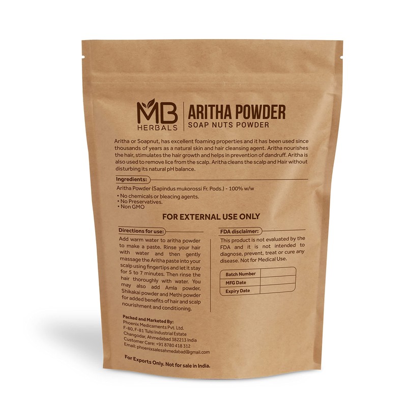 MB Herbals Aritha Powder 8 oz | 227G | 100%