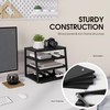 Fenge Desk Shelf Organizer, 4 Tier Desktop Shelf, Wood and