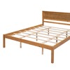 P PURLOVE Queen Size Bed Frame,Solid Wood Platform Bed with