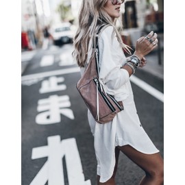 Women’s Swimsuit Cover up,Silky Button Down Shirt Midi Dress Kimono,Summer Bathing Suit Beach Coverups for Women (CP-Aline) (White, Large)