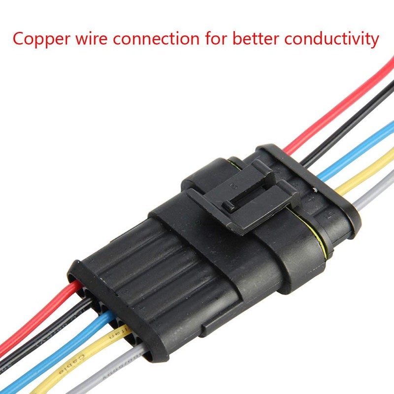 ESUPPORT 5 Pin Way Car Auto Waterproof Electrical Connector Plug