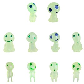 Bojueshaw 10pcs Mini Tree Elves Figures,Glow in Dark Tree Elves Fairy,Miniature Luminous Ghost,Figures Fairy Garden Accessories for Micro Landscape Succulents Pot Decoration