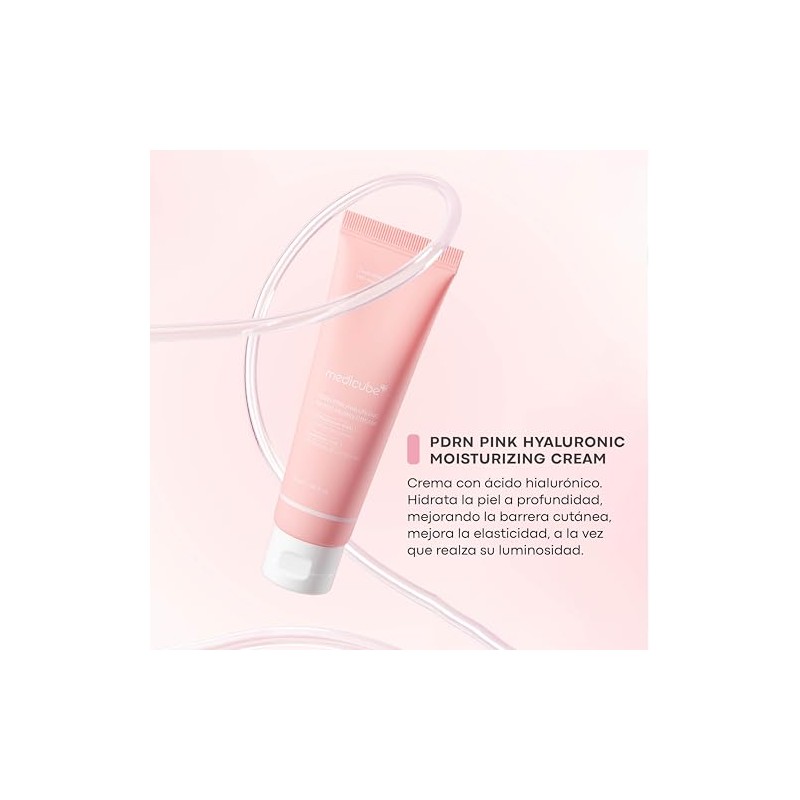 Medicube Salmon Dna Pdrn Crema Hidratante Hialurónica Rosa Calmante Ácido