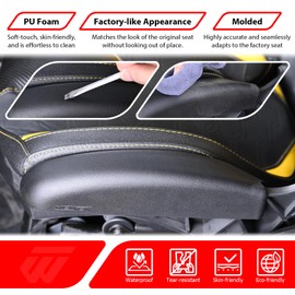 WeiSen 1Pair UTV Seat Side Soft Cushion Pad Assembly, Thigh Protection Pads Compatible with Can-Am Maverick X3 MAX 2017-2025, Fit Maverick R 2024-2025