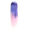 Mannequin Head Blue Pink Gradient Color High Temperature Synthetic Hair
