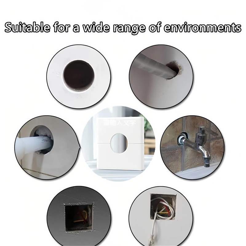 Square Shower Arm Flange Escutcheon Plate, Wall Split Pipe Cover