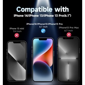 MAGIC JOHN MAGIC JOHN 2 Pack for iPhone 13/14& iPhone 13 Pro 6.1 inch Tempered Glass Screen Protector, Auto Dust-Elimination, Bubble Free, HD Clear, Easy Installation