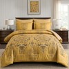 Mybedsoul Gold Queen Comforter Set, 7 Pieces Boho Bed in