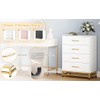 Garvee ​​White 4-Drawer Dresser for Bedroom & Closet Tall Chest