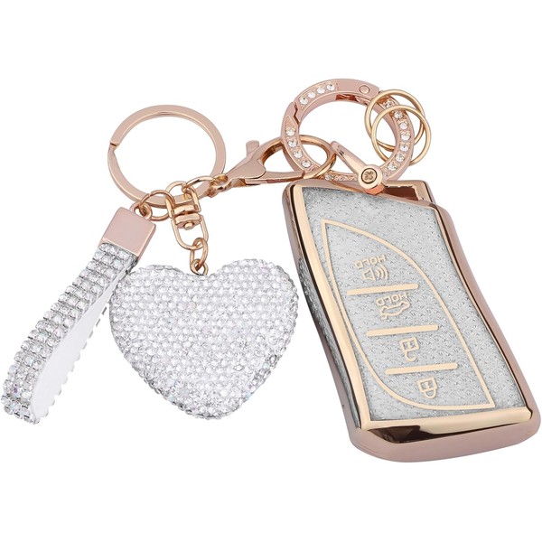 Meruns Compatible with Lexus key fob cover with Diamond Bling