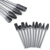 10pcs Tungsten Carbide Steel Rotary Files Burr Set 3mm Shank
