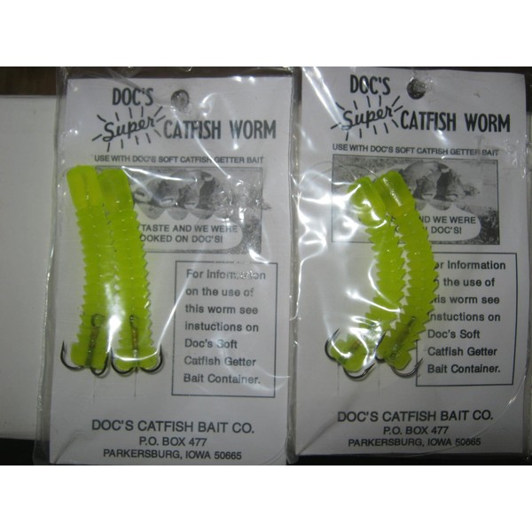 Doc's Super Catfish Worm (Dough Bait Holder) 2 Packs