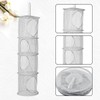 Luckious Hanging Mesh Storage Bag, Collapsible Hanging Mesh Basket Foldable