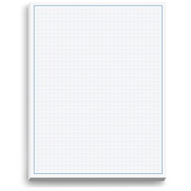 Graph Paper Pad for Blueprint Drawings, Drafting, Engineering Drawing, and Planning - Graph Paper 8.5x11 Blueprint Quadrille Grid Paper Pads with Blue Lines, High Brightness 50 Sheets (1-Pack)