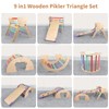 Pikler Triangle Set, 9 in 1 Foldable Toddler Climbing Toys