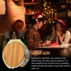 luzhidongm Metal Frame Wooden Surface Circular Travel Mirror (Bamboo)