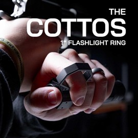 Triton Cottos 6061 T6 Aluminum Flashlight Ring for Most 1" Flashlights with Detachable Pocket Clip, Flashlight Retention Ring