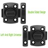 INIRET 3 Packs Black Rotating Bolt Latch,Enhanced Security for Doors,