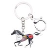 WEVENI Alloy Running Horse Keychain Accessories Enamel Jewelry For Women