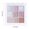 Glitter Shimmer Eyeshadow Palette for Women, Pink Snow White Long