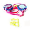 Swimz ATOM low profile Mirrored Racing/Training goggles - Blue/Pink