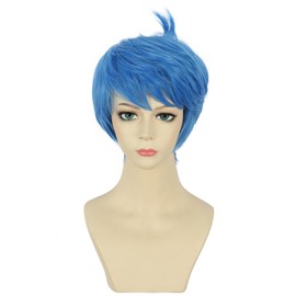 VGbeaty Adult Short Blue Wig Women Cospaly costume Halloween Wig