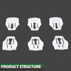 GRAND ORANGE 6PCS Fender Door Quarter Molding Clip Plastic Compatible