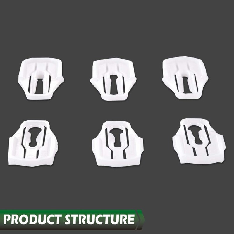 GRAND ORANGE 6PCS Fender Door Quarter Molding Clip Plastic Compatible
