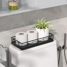 Toilet Paper Basket, 2PCS 13 Inch Bathroom Basket Toilet Tank Tray Toilet Tank Basket Top of Toilet Storage Toiletries Organizer for Bathroom, Living Room and Kitchen