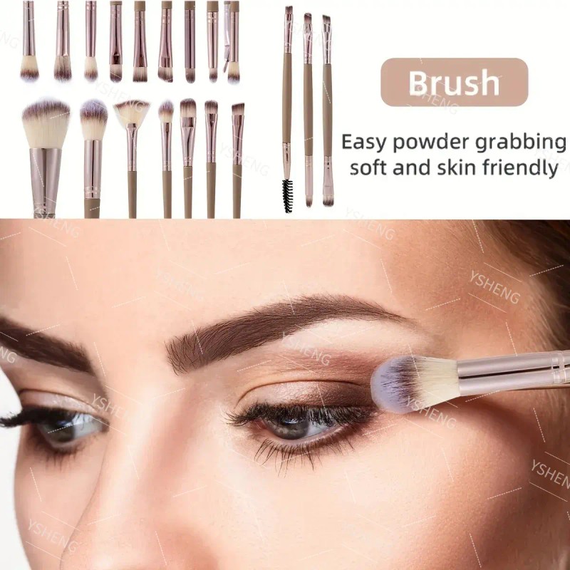 42 Pcs Brochas Maquillaje Profesional Esponjas Neceseres