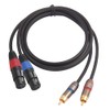 YABEDA XLR to RCA Cable,Heavy Duty Dual XLR Female to