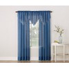 No. 918 Erica Crushed Sheer Voile Ascot Beaded Curtain Valance,