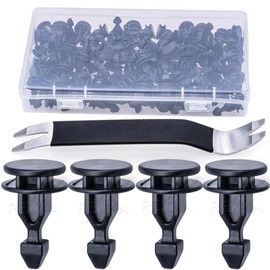 Rexka 101pcs Striker Engine Cover Retainer Clip Compatible with Honda 91547-TZ5-A02 Honda Odyssey, Pilot & Ridgeline Acura MDX, RDX & TLX 91547TZ5A02 -Auto Clips Remover