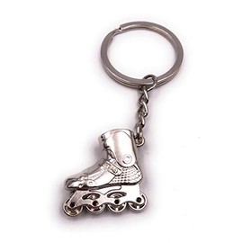 H-Customs Inline Skates Roller Skates Sport Silver Keyring Pendant