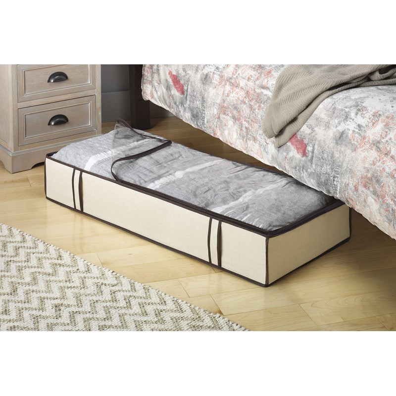 Whitmor Heavy Duy Canvas Zippered Under Bed Bag, Jumbo