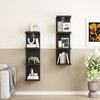 LitaEther Versatile 4 Tier Wall Shelf Unit,Black Lack Wall Shelf,Display