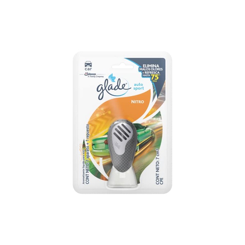 Glade Aromatizante de Ambiente Continuo para Auto, Aparato con Repuesto,