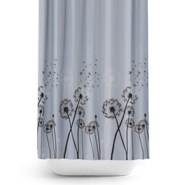 Tropik Home Dandelion Fabric Shower Curtain, Wide or Narrow Available in 5 Different Bespoke Sizes (240 x 180CM)